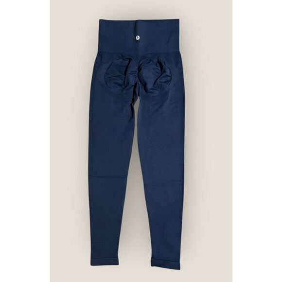 New Halara Women's S 7/8 Seamless Flow High Waisted Butt Lifting Leggings Peacoa - Picture 9 of 10